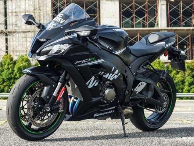 Carena Moto Kawasaki ZX10R 2016-2020 - Nero Opaco Bianco Verde