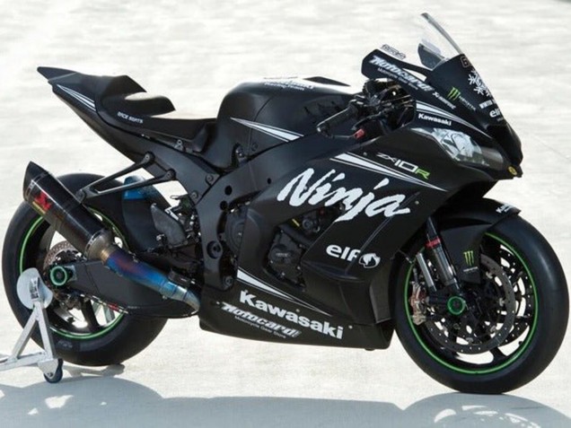Carena Moto Kawasaki ZX10R 2016-2020 - Nero Opaco Bianco Elf Ninja