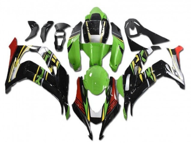 Carena Moto Kawasaki ZX10R 2016-2020 - Verde Rosso Giallo Nero