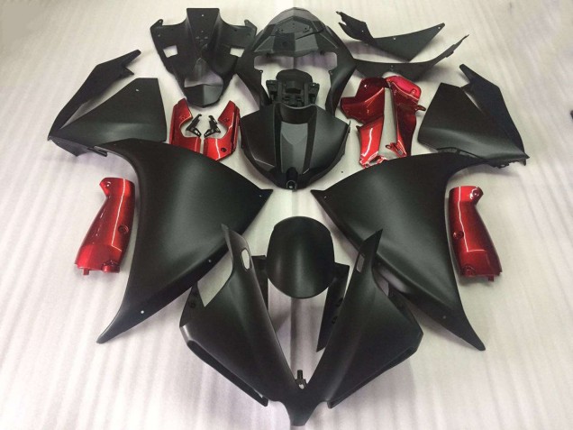 Carena Moto Yamaha YZF R1 2012-2014 - Nero Opaco Lucido Rosso