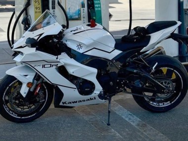 Carena Moto Kawasaki ZX10R 2021-2025 - Bianco Nero Banda Fabbrica