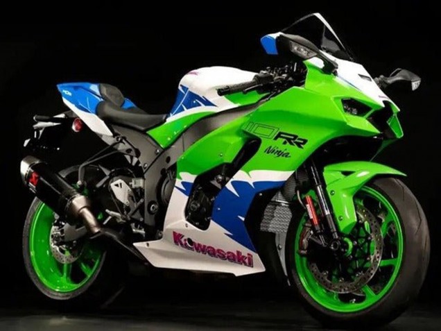 Carena Moto Kawasaki ZX10R 2021-2025 - Verde Bianco Blu Rosso