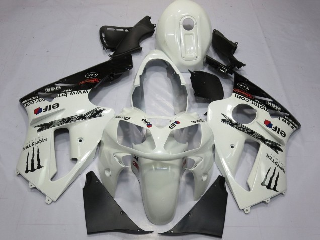 Carena Moto Kawasaki ZX12R 2000-2001 - Bianco Perla Nero Elf Mostro Energy