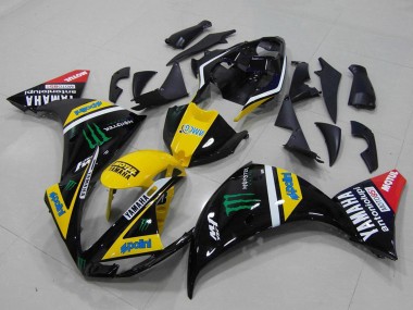 Carena Moto Yamaha YZF R1 2012-2014 - Giallo Bianco Nero Rosso Verde Mostro Fabbrica
