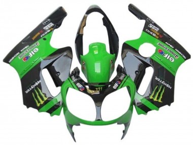 Carena Moto Kawasaki ZX12R 2002-2006 - Verde Nero Lucido Elf Touch4 Mostro Fabbrica
