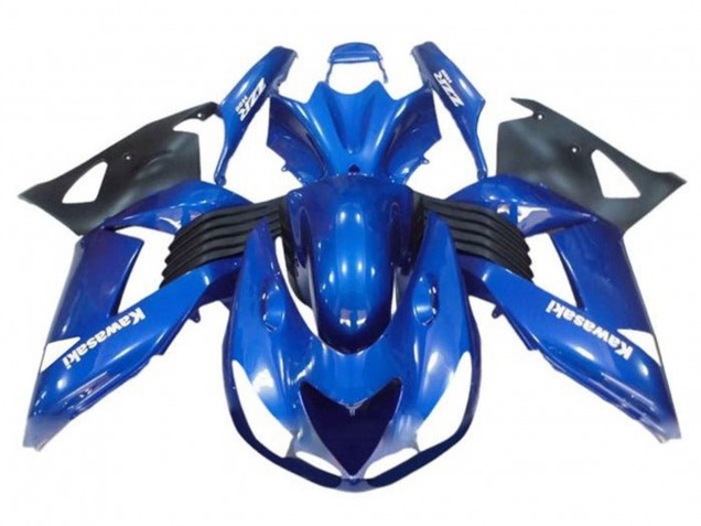Carena Moto Kawasaki ZX14R ZZR1400 2006-2011 - Blu Nero Bianco Decal