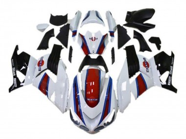Carena Moto Kawasaki ZX14R ZZR1400 2006-2011 - Bianco Rosso Blu Nero Martini Fabbrica