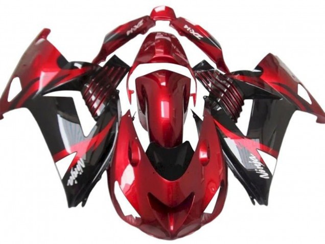 Carena Moto Kawasaki ZX14R ZZR1400 2012-2024 - Rosso Nero Lucido Bianco Ninja