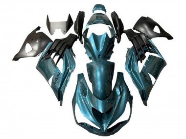 Carena Moto Kawasaki ZX14R ZZR1400 2012-2024 - Metallico Blu Verde Acqua Fabbrica