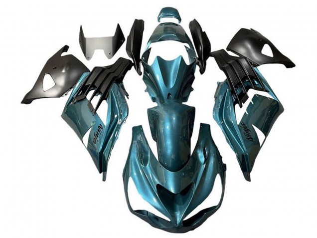 Carena Moto Kawasaki ZX14R ZZR1400 2012-2024 - Metallico Blu Verde Acqua