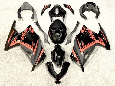 Carena Moto Kawasaki EX300 2013-2024 - Nero Lucido Arancia Fabbrica