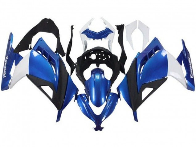 Carena Moto Kawasaki EX300 2013-2024 - Bianco Blu Nero