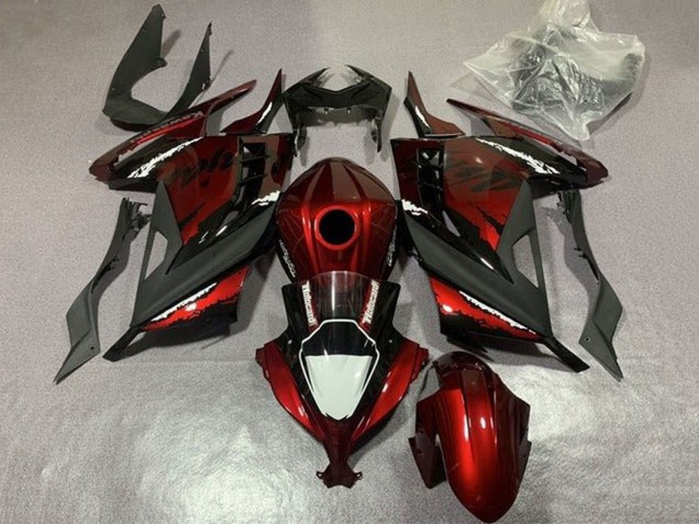 Carena Moto Kawasaki EX300 2013-2024 - Rosso Nero Bianco