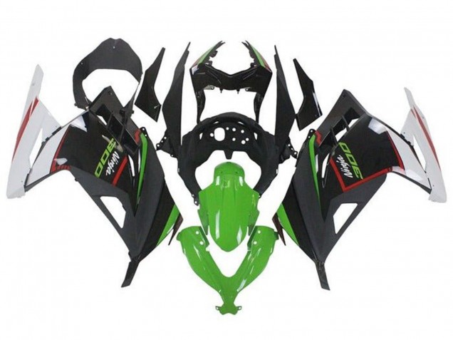 Carena Moto Kawasaki EX300 2013-2024 - Bianco Rosso Verde Nero