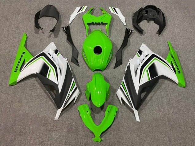 Carena Moto Kawasaki EX300 2013-2024 - Verde Bianco Nero Banda