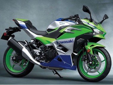 Carena Moto Kawasaki Ninja 500 EX500R 2024-2025 - Argento Verde Blu Fabbrica