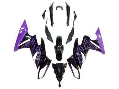 Carena Moto Kawasaki Ninja 650 EX650 2009-2011 - Nero Lucido Viola Fiamma Fabbrica
