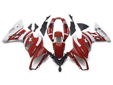 Carena Moto Kawasaki Ninja 650 EX650 2009-2011 - Rosso Bianco Stella Acer Fabbrica