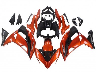 Carena Moto Kawasaki Ninja 650 EX650 2017-2019 - Arancia Nero Opaco Fabbrica