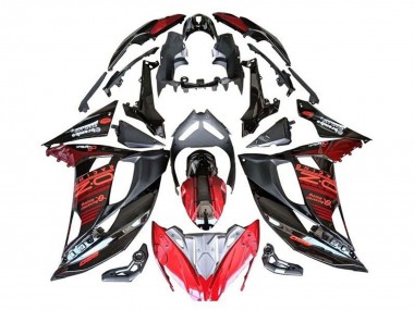 Carena Moto Kawasaki Ninja 650 EX650 2017-2019 - Rosso Nero Argento Fabbrica