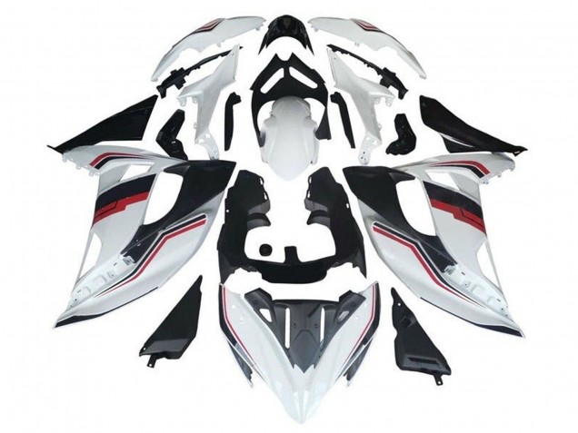 Carena Moto Kawasaki Ninja 650 EX650 2017-2019 - Bianco Rosso Nero Banda