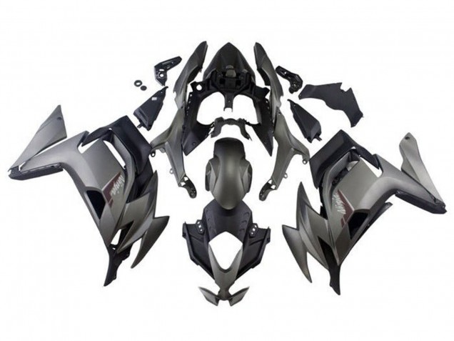 Carena Moto Kawasaki Ninja 650 EX650 2020-2024 - Grigio Opaco Nero Opaco