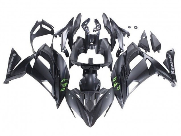 Carena Moto Kawasaki Ninja 650 EX650 2020-2024 - Nero Opaco Verde