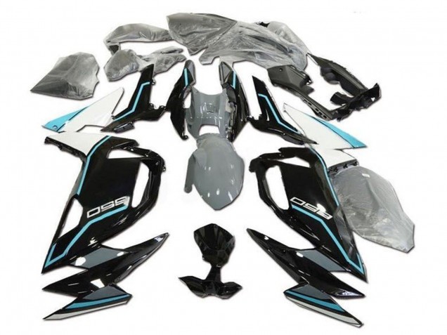 Carena Moto Kawasaki Ninja 650 EX650 2020-2024 - Bianco Blu Nero Lucido
