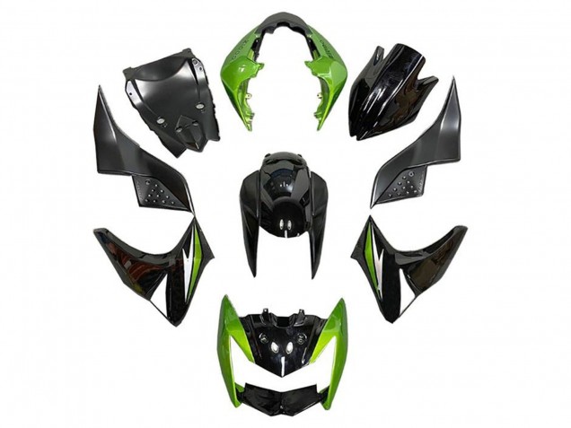 Carena Moto Kawasaki Z1000 2007-2009 - Verde Nero Lucido Argento
