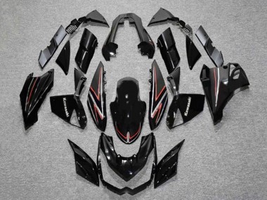 Carena Moto Kawasaki Z1000 2010-2013 - Nero Lucido Rosso Banda Fabbrica
