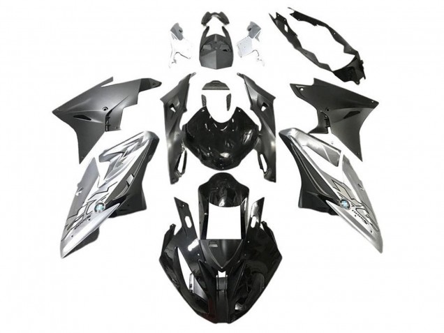 Carena Moto BMW S1000RR 2015-2016 - Argento Nero Lucido Nero Opaco
