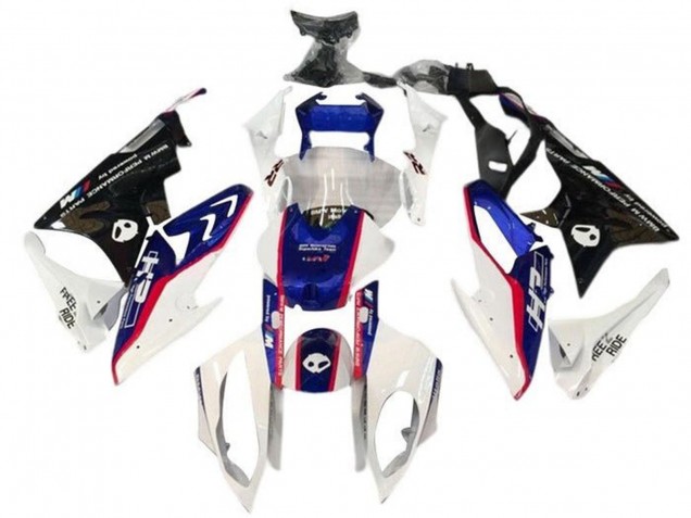Kit Carena Moto BMW S1000RR 2017-2018 - Bianco Blu Rosso Nero Lucido
