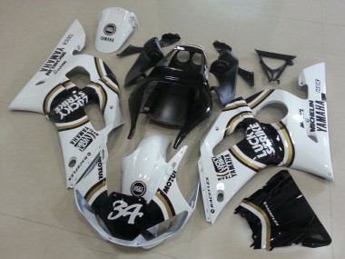Carena Moto Yamaha YZF R6 1998-2002 - Bianco Nero Motul Lucky Strike 34 Fabbrica