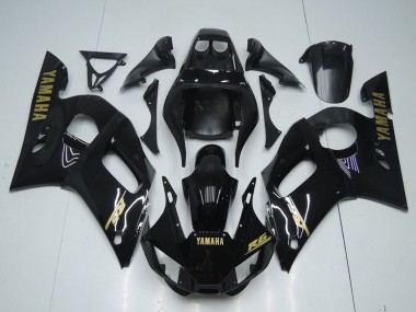 Carena Moto Yamaha YZF R6 1998-2002 - Nero Lucido Oro Decals Fabbrica