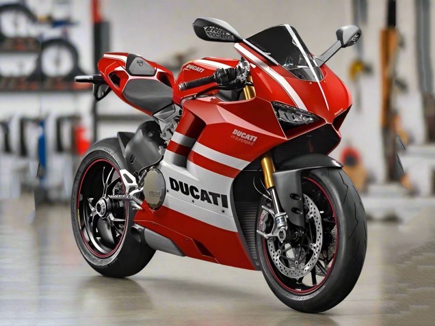 Carena Moto Ducati Panigale V4 V4S 2018-2019 - Bianco Rosso Banda
