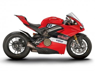 Carena Moto Ducati Panigale V4 V4S 2018-2019 - Rosso Nero Bianco Valsir Fabbrica