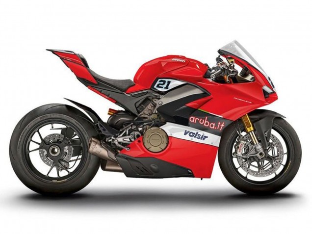 Carena Moto Ducati Panigale V4 V4S 2018-2019 - Rosso Nero Bianco Valsir