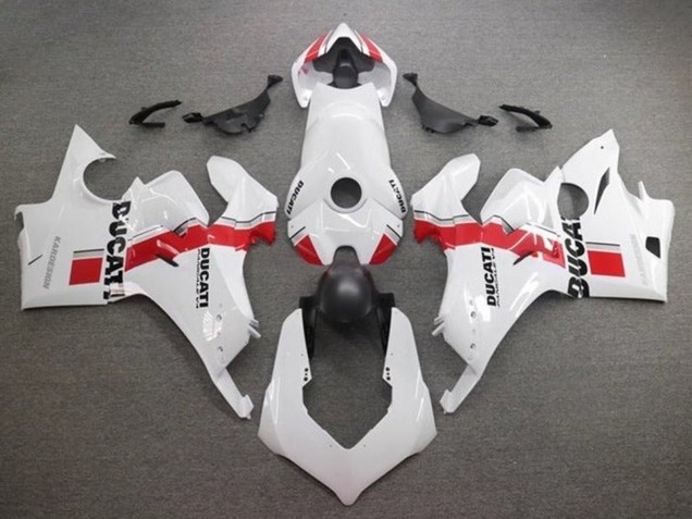 Carena Moto Ducati Panigale V4 V4S 2020-2021 - Bianco Rosso Banda