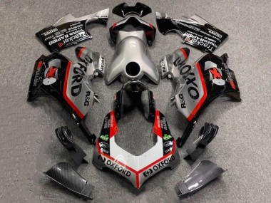 Carena Moto Ducati Panigale V4 V4S 2020-2021 - Argento Bianco Rosso Nero Fibra di Carbonio Stile Fabbrica