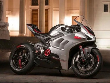Carena Moto Ducati Panigale V4 V4S 2020-2021 - Argento Rosso Nero Fabbrica
