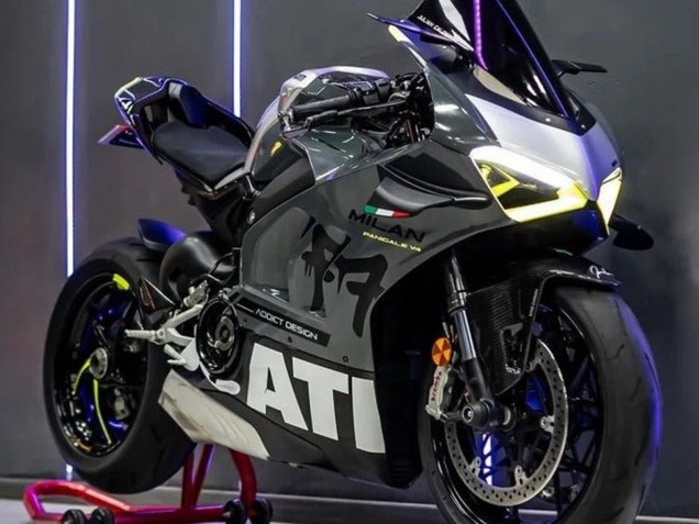 Carena Moto Ducati Panigale V4 V4S 2020-2021 - Grigio Bianco Giallo Nero