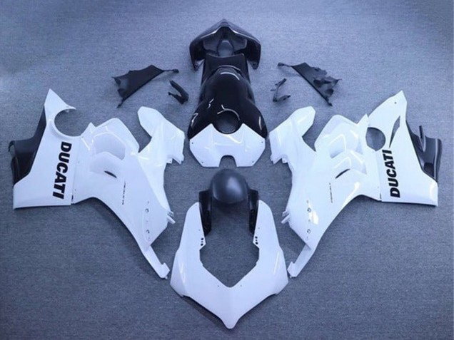 Carena Moto Ducati Panigale V4 V4S 2020-2021 - Bianco Nero Lucido