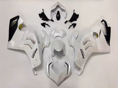 Carena Moto Ducati Panigale V4 V4S 2020-2021 - Bianco Perla Nero Lucido Fabbrica
