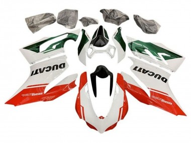 Carena Moto Ducati Panigale 899 2011-2014 - Bianco Verde Rosso Banda Fabbrica