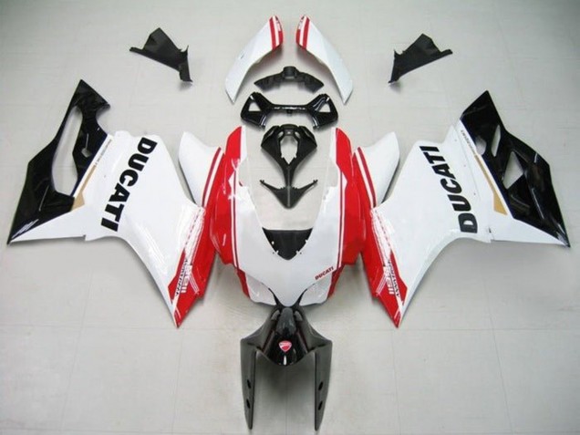 Carena Moto Ducati Panigale 1199 2011-2014 - Bianco Rosso Nero Lucido Banda