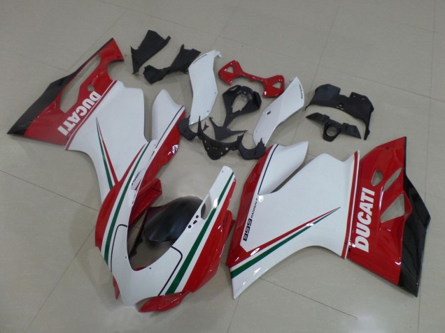 Carena Moto Ducati Panigale 899 2011-2014 - Bianco Rosso Verde Nero Lucido