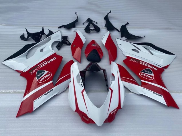 Carena Moto Ducati Panigale 1199 2011-2014 - Bianco Rosso Nero Lucido