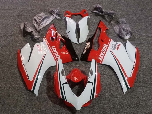 Carena Moto Ducati Panigale 1199 2011-2014 - Bianco Rosso Verde Nero Lucido Corse