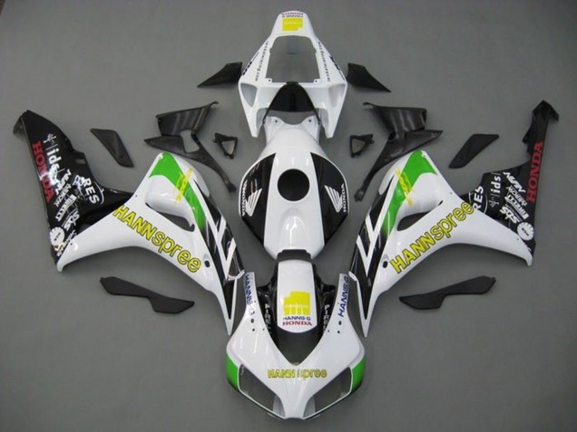 Carena Moto Honda CBR1000RR 2006-2007 - Bianco Verde Giallo Nero Lucido Hannspree