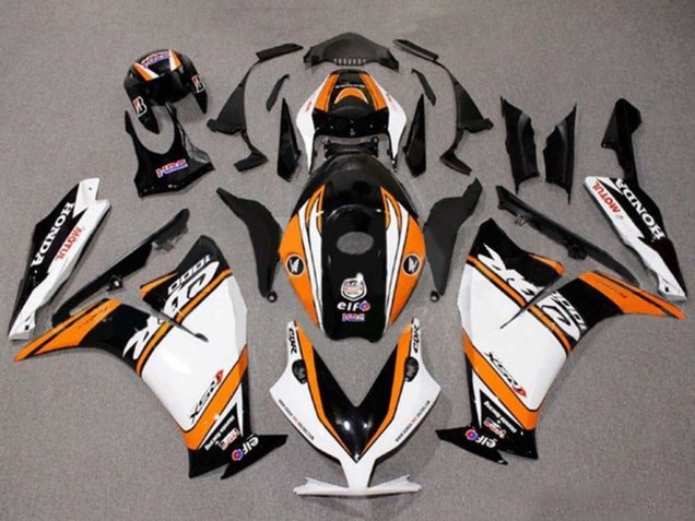 Carena Moto Honda CBR1000RR 2012-2016 - Bianco Arancia Nero Lucido